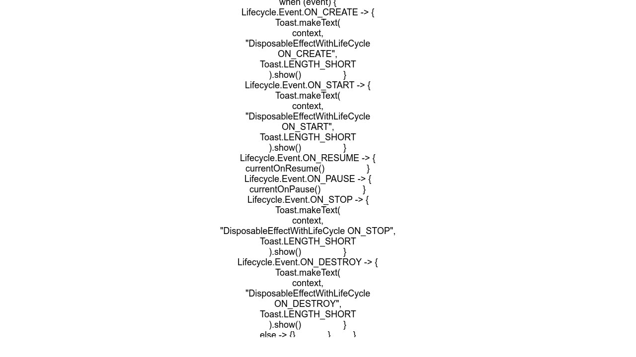 Android handle lifecycle event on Jetpack Compose Screen