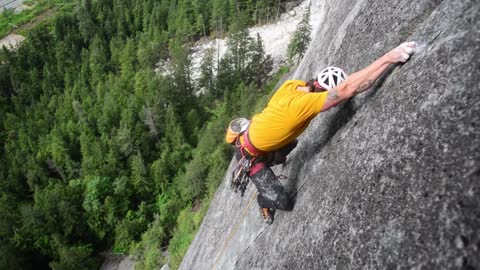 Rock Climber Slips Off Cliff And Gets Saved By Fellow Climber