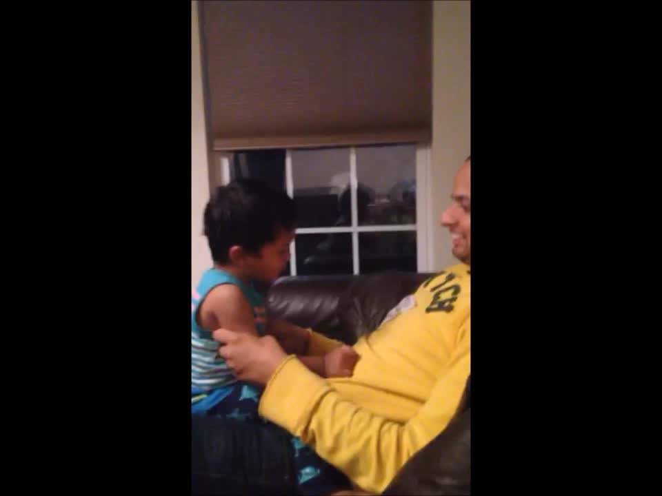 Baby finding his dad funny!