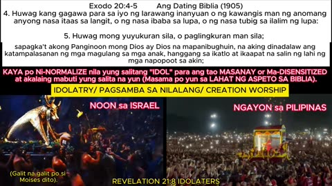 BAWAL PO NG DIOS ANG PAGSAMBA SA MGA DIOS-DIOSAN (PHYSICAL & SPIRITUAL IDOLATRY) OR CREATION WORSHIP