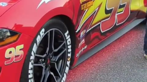 DisneyPixar Cars/Gadi Lightning McQueen in real life! 😍😲🫣 #shorts #subscribe#viral #trending