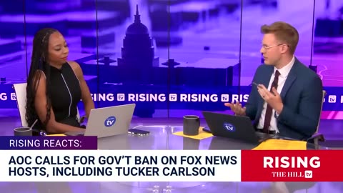 Aoc demands tucker Carlson be banned 🚫 for stock plummets