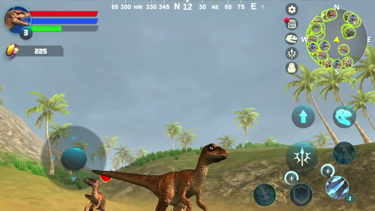 Fierce DINOSAUR fights in the game Velociraptor Simulator - Part 1