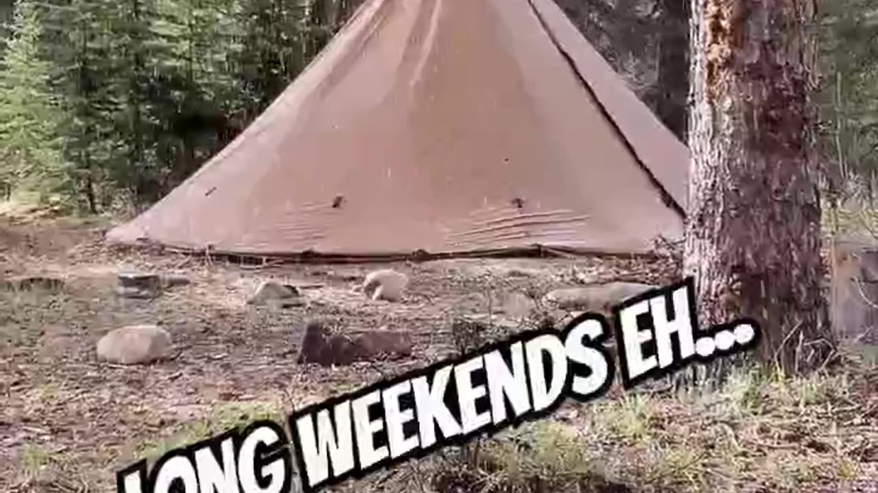 Long Weekends Eh....#shorts #camping #hail #weekend #hottentcamping #outdoors