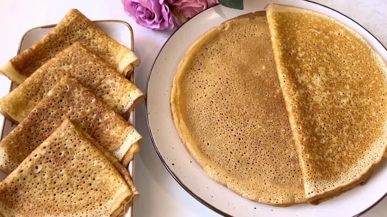 Ажурные блинчики. Казакша рецепт. Openwork pancakes.