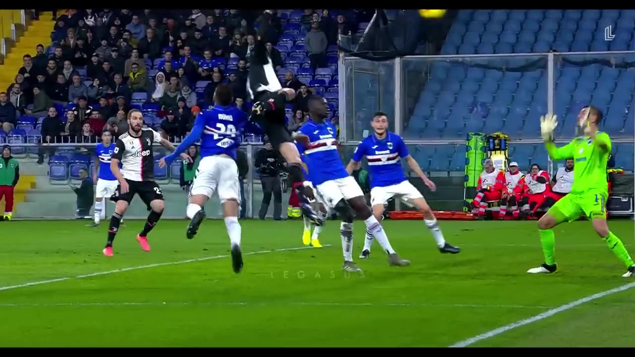 Cristiano Ronaldo jumps high and higher..........