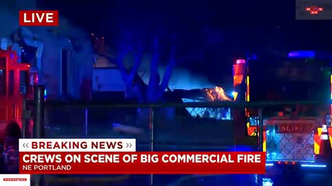 Massive fire destroys former Elks Lodge in NE Portland
