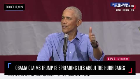 Obama Claims Trump Is Spreading Lies About Hurricanes