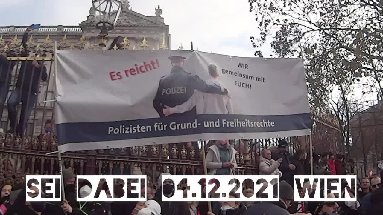 Aufruf der "Polizisten für Grund- und Freiheitsrechte" zur Wien-Demo am 4.12.