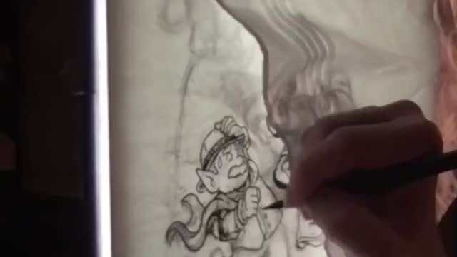 Penciling and Inking Sir Locke and Latswin