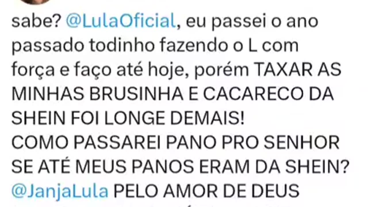 Lula taxa Shoppe e Shein e eleitores reclamam