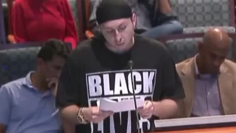 BLM Activist At Local Meeting