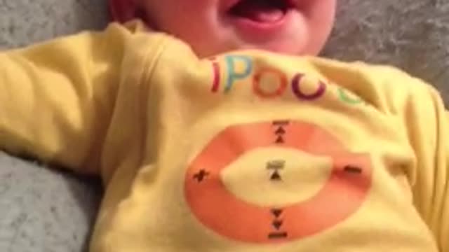 Flossing baby