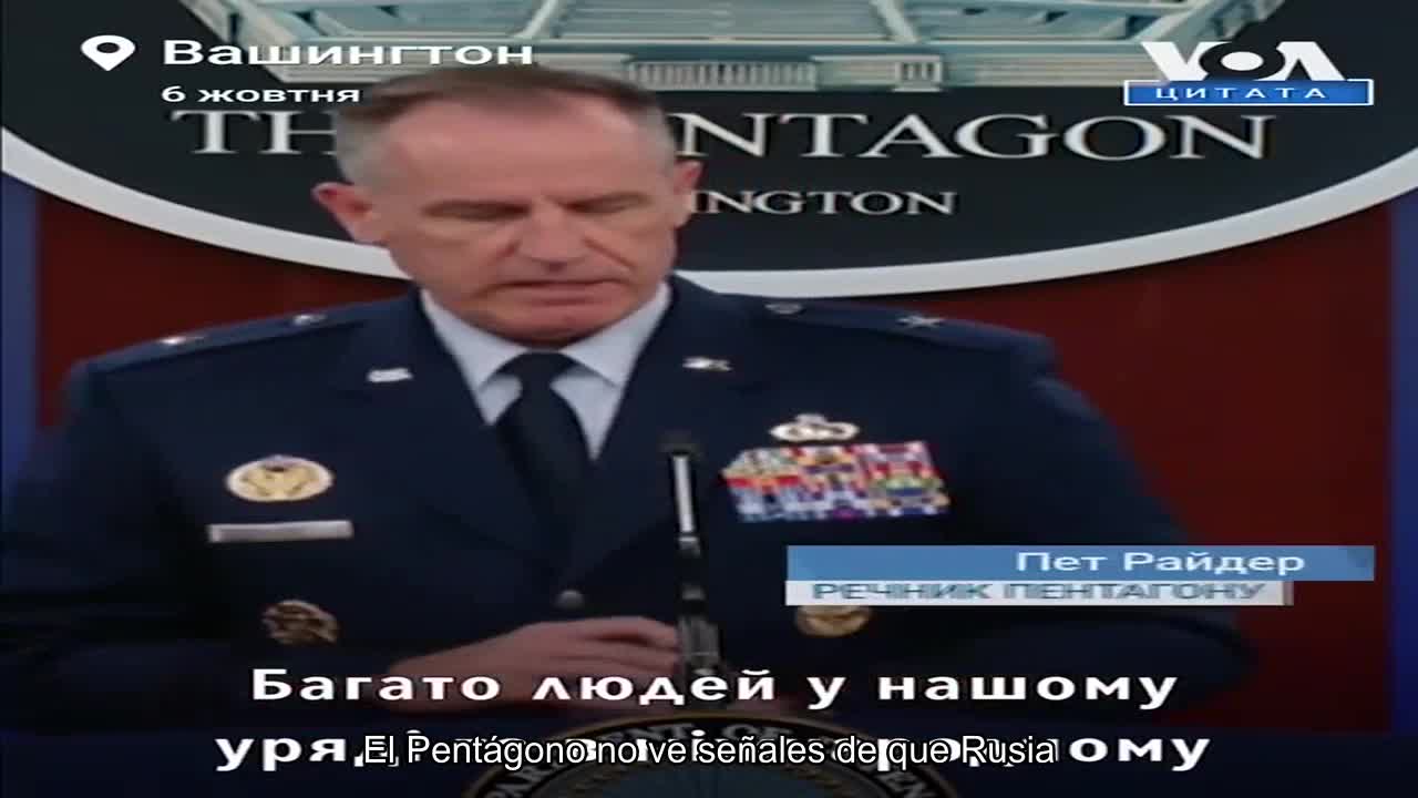 El Pentágono no ve señales de que Rusia se esté preparando para usar armas nucleares.