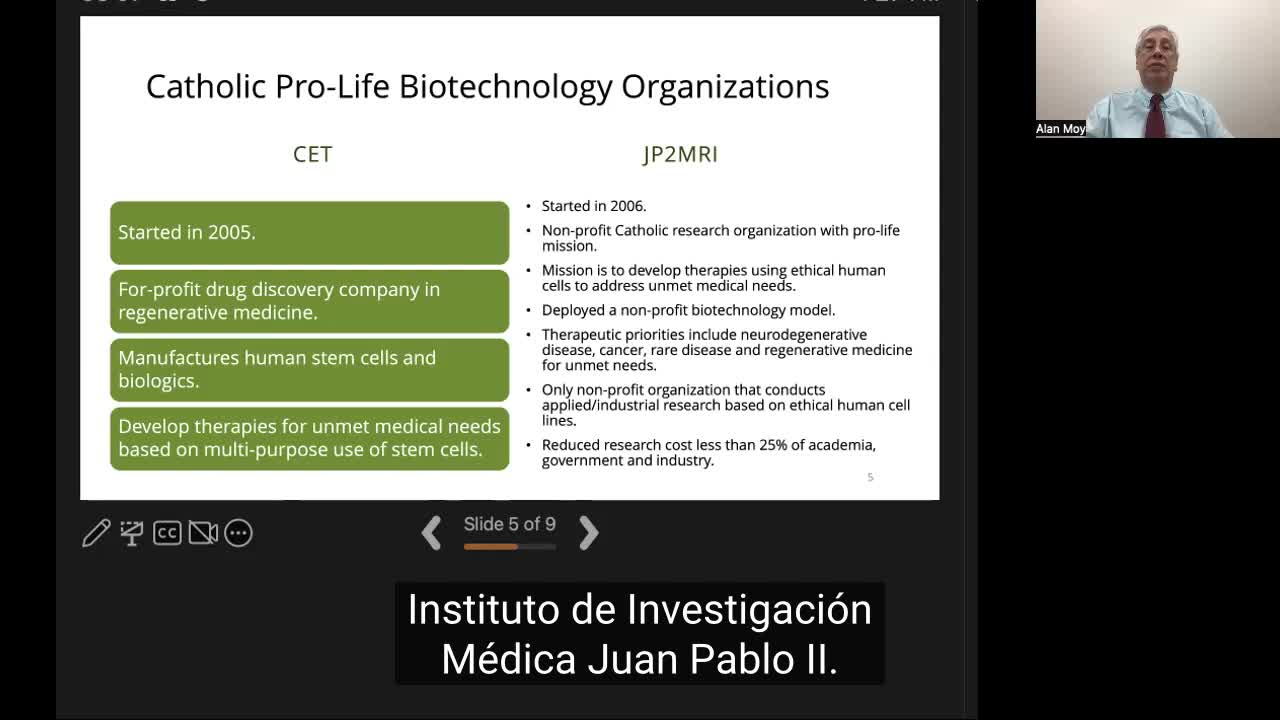 Lanzamiento de un sector biotecnológico pro-vida para contrarrestar la medicina secular