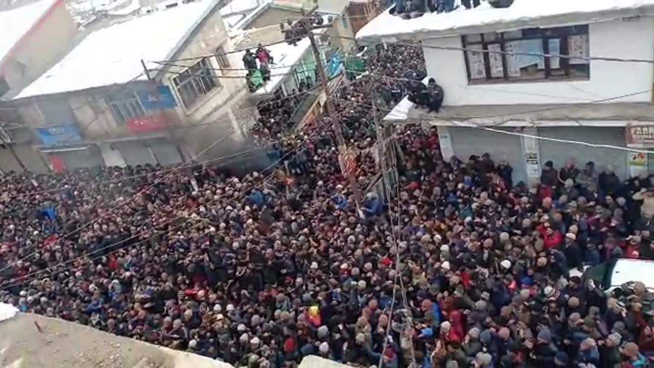 Protest in Kargil Ladakh India