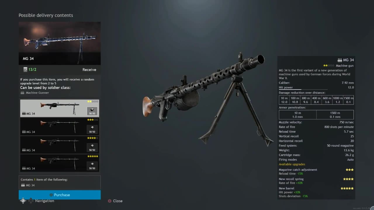 Enlisted War Daily: Make Maschinengewehr 34 recoil-operated general-purpose machine gun Great Again!