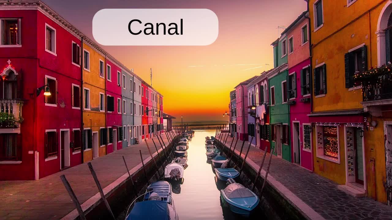 Canal: English word pronunciation - Read Along (Australian Accent) with a picture