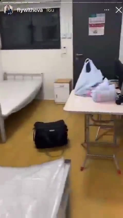 A Dutch pilot in a quarantine camp in Hong Kong