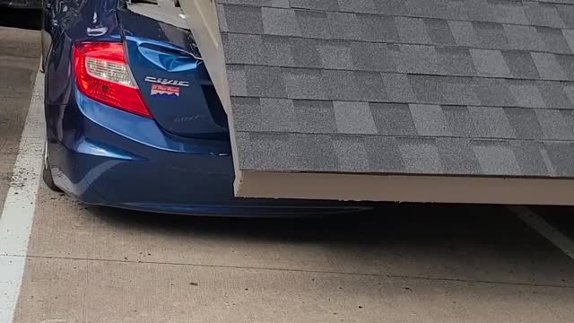 Aftermath of Collapsed Carport