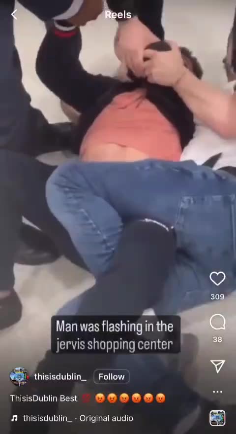 Another import into Dublin upto no good, caught with penis out at a shopping centre.