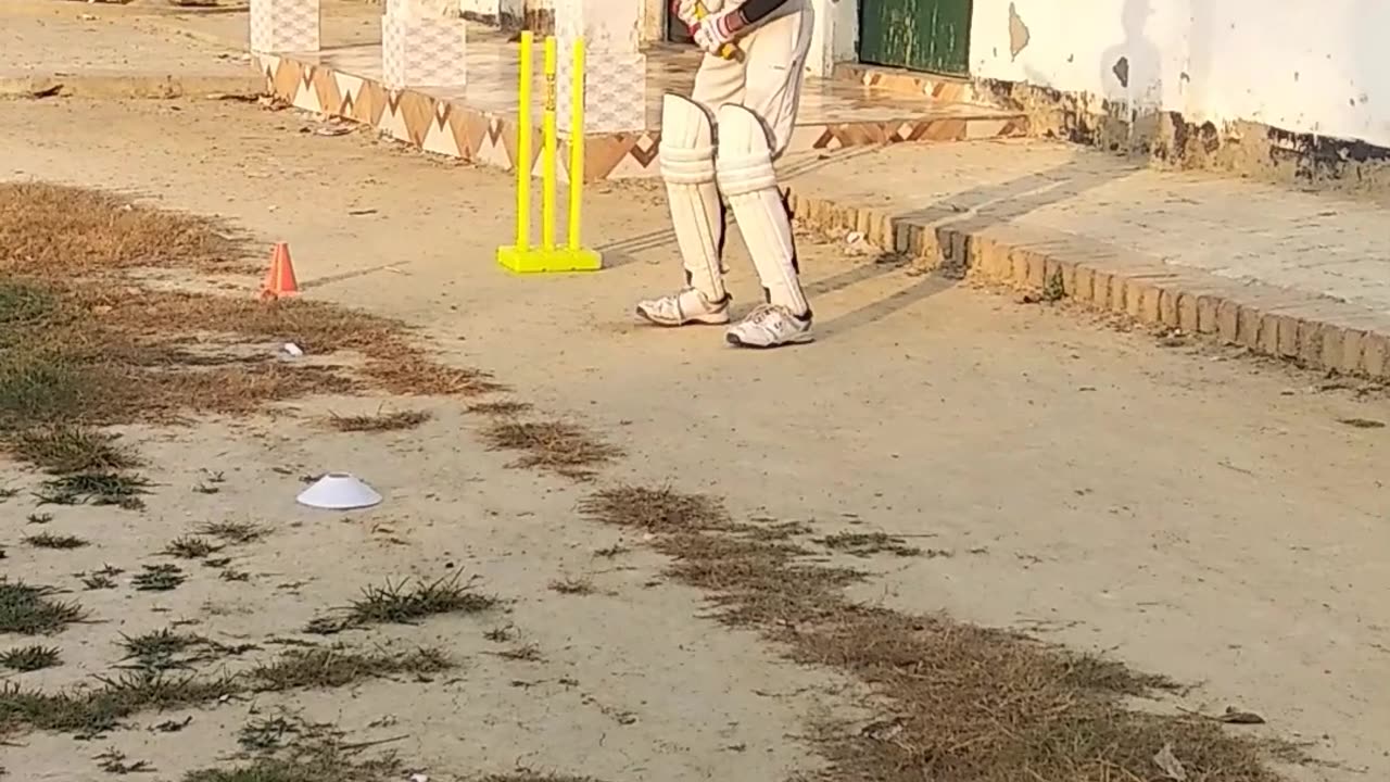 Front foot Defence practice at home 🏡