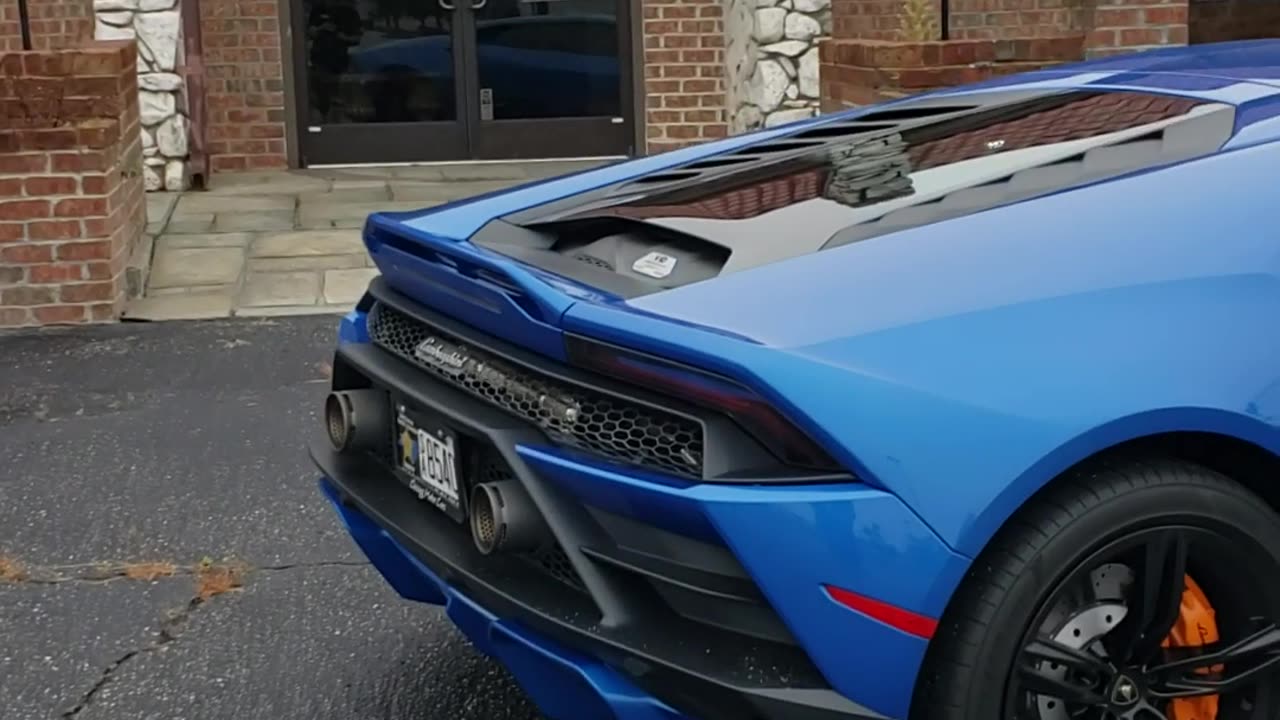 Hot Woman in a Lamborghini