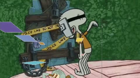 Squidward Is Playing With Tiles While Squidward Barricades The Door 🔒