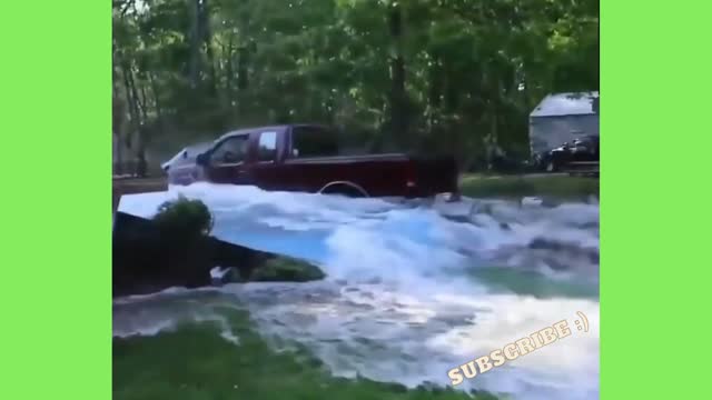 To the water with truck included
