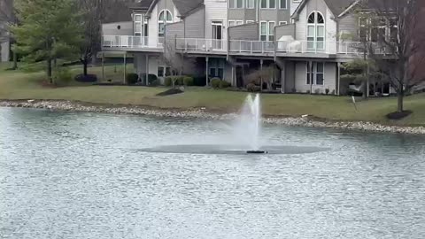 Beautiful Weather & fountain in Lake