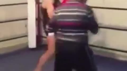 Scrub gets demolished by 63yo boxer