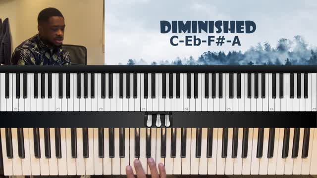 modern diminished chord ideas for piano