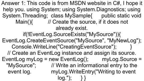 Write to Event Log Windows Scheduled Task