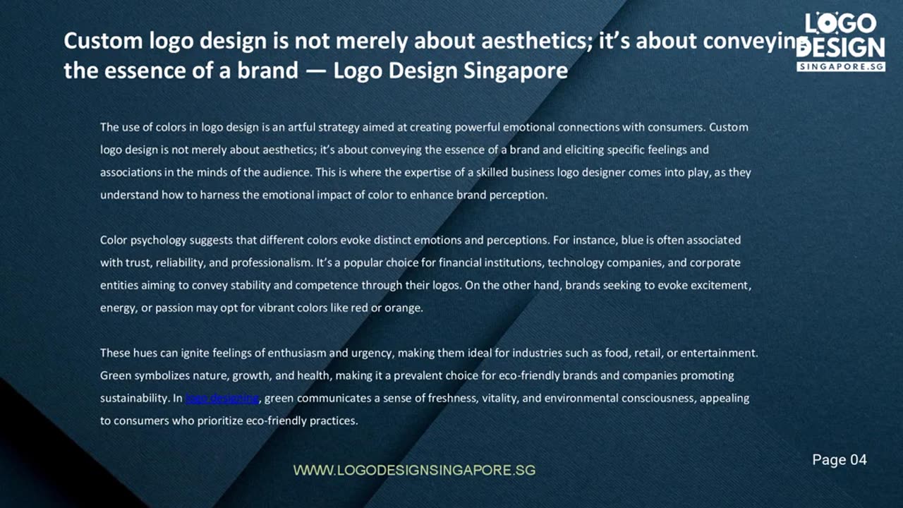 Custom logo design is not merely about aesthetics; it’s about conveying the essence of a brand