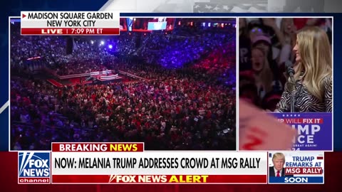 Melania stuns Madison Square Garden crowd with surprise, rare campaign trail appearance