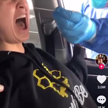 PCR test with cotton swab