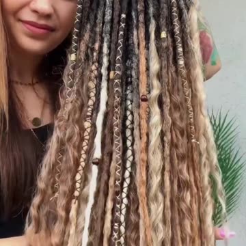 Dansama Full Set Synthetic Dreadlock Extensions Box Braids Three in one mixed Dreads Re