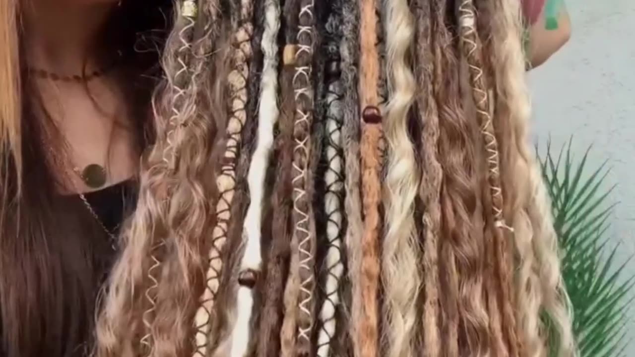 Dansama Full Set Synthetic Dreadlock Extensions Box Braids Three in one mixed Dreads Re