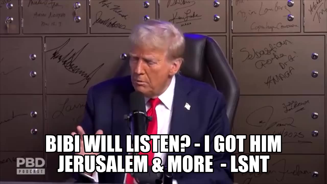 TRUMP CLAIMS, BIBI WILL LISTEN? AS HE GOT THEM JERUSALEM?