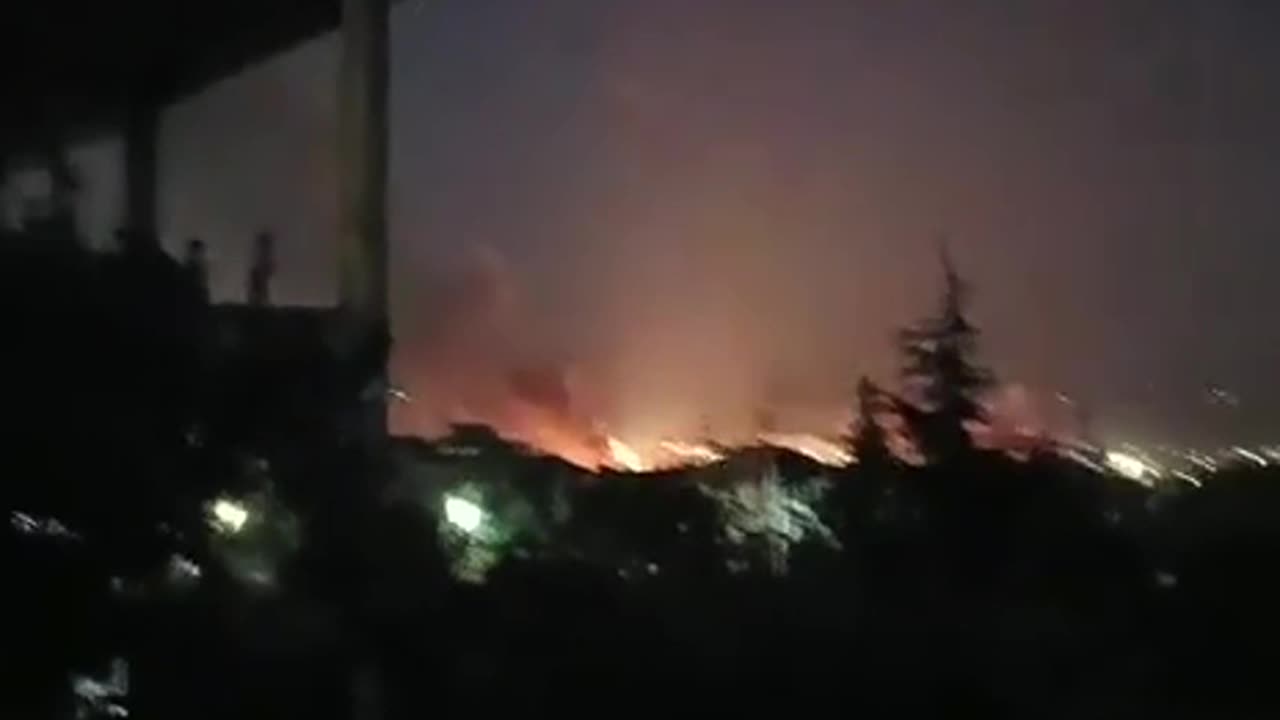 Baalbeq in Lebanon right now with multiple secondary explosions