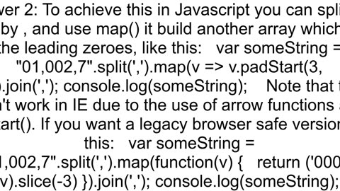 How to pad all strings in a comma separated set of strings