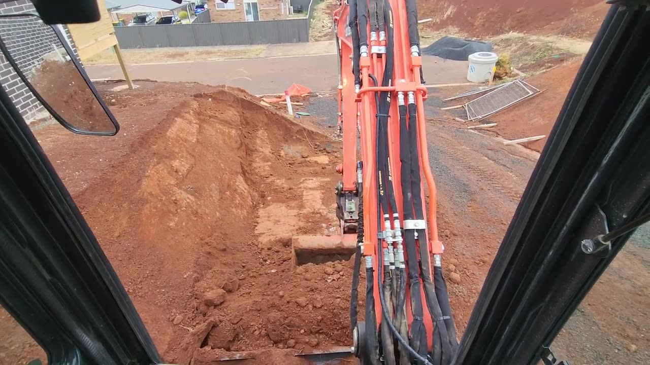 Kubota U55 Excavator work on a bank