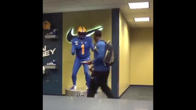 Football Player Statue Prank