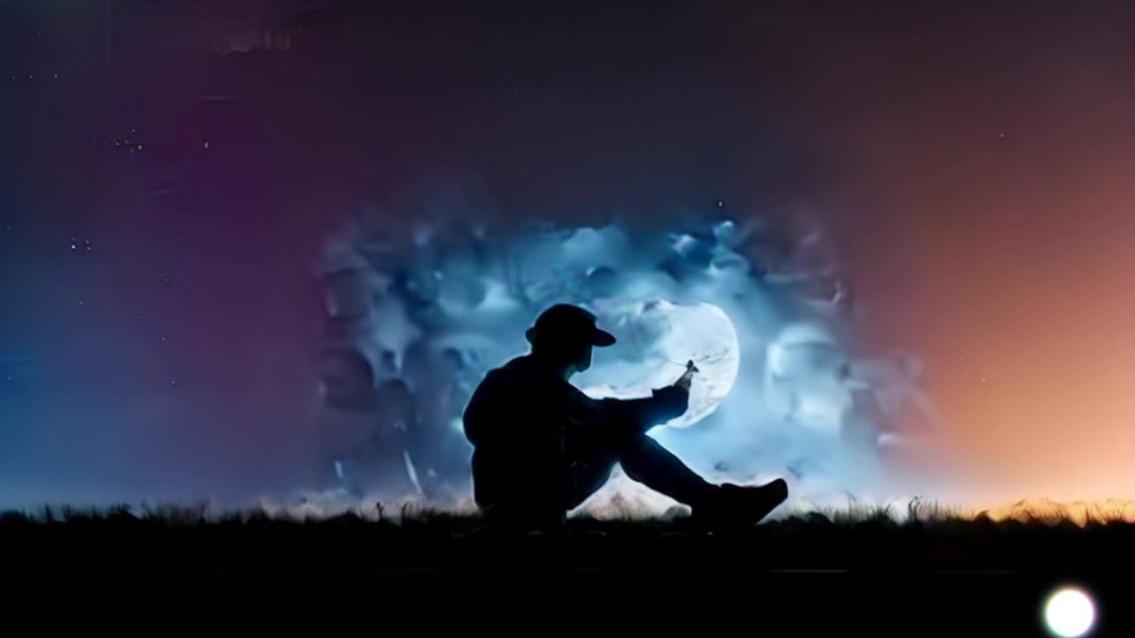 Man and the moon