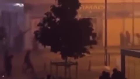 France has fallen military is on the scene as automatic rifles and explosives used by rioters