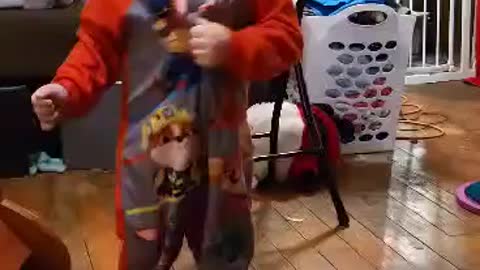 My son dancing