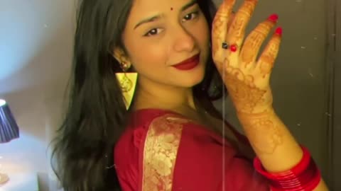 The Beauty of a Indian girl in Red Sari is just Boom