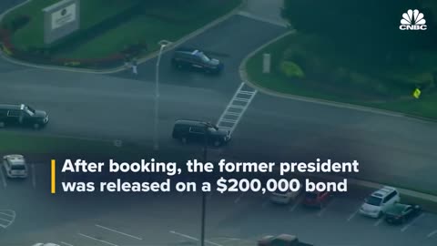 Former President Donald Trump booked on charges in Georgia over election case