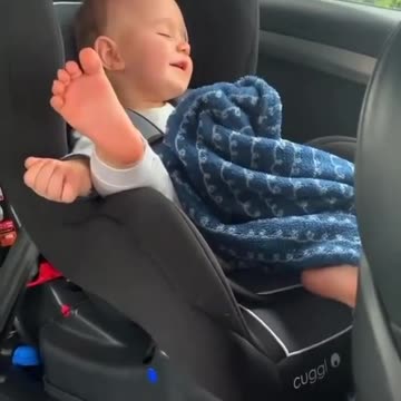 cute baby sliping smail