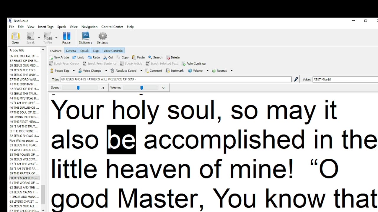 60 JESUS AND HIS FATHER’S WILL